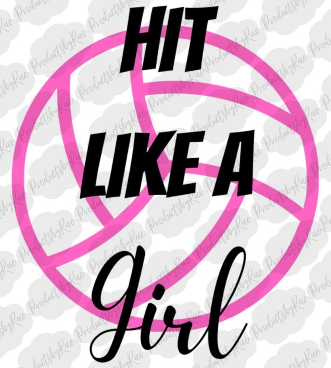 Hit Like a Girl Svg Etsy