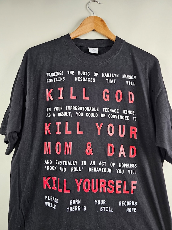 90s Marilyn Manson Kill God Bootleg Vintage T shi… - image 2