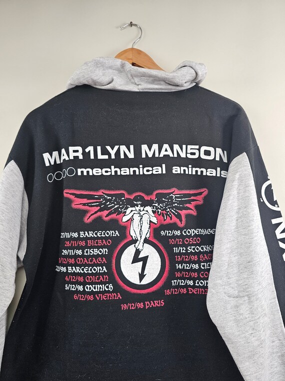 1998 Marilyn Manson Mechanical Animals Hoodie 90s… - image 6