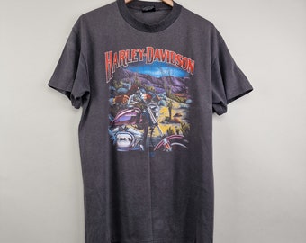 1990 90s Harley Davidson 3D Emblem Vintage T shirt  XL 21" 30.5"