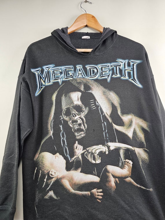 90s Megadeth Youthanasia Hoodie Vintage L 23" 27" - image 5