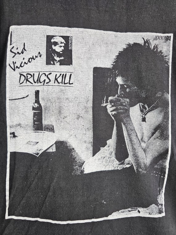 80s The Sex Pistols Sid Drugs Kill Chopped  Vinta… - image 3