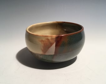 Olla Frith de fuego alto, color verde, marrón y amarillo, n.° 269