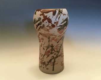 Jarrón de cerámica esmaltada salpicada: Arte cerámico de alta temperatura de Julie Frith