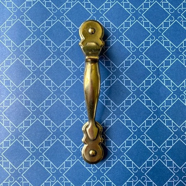 Elegant Vintage Brass New Old Store Stock Kitchen Cabinet Door Pulls Handles 5.5" CHOOSE YOUR QUANTITY Screws Included