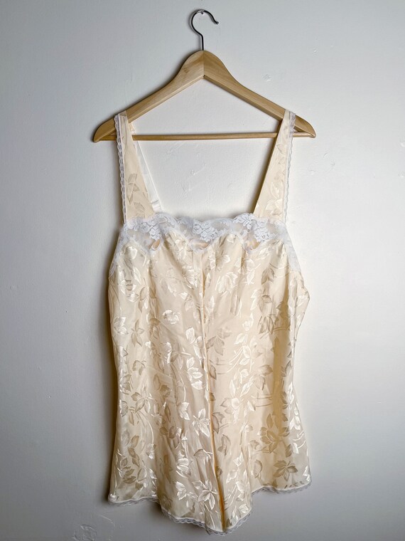Vintage Pastel Yellow Vanity Fair Satin Romper Etsy