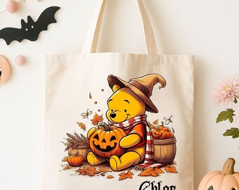 Personalized Halloween Trick or Treat Bag: Cotton Candy Tote