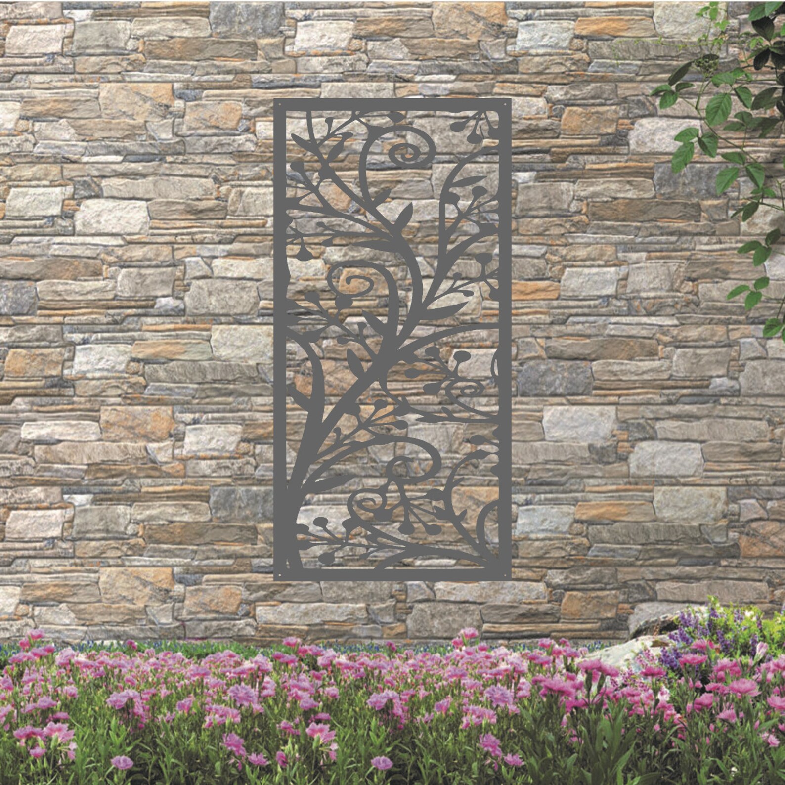 Flower Wall Panel Metal Wall Art Garden Screens Garden Etsy UK