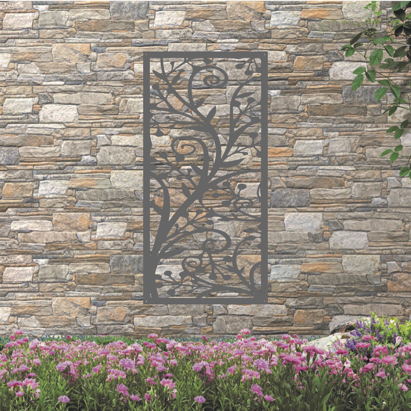 Flower Wall Panel Metal Wall Art Garden Screens Garden Etsy UK