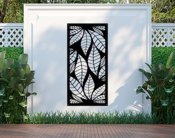 Pannello decorativo da parete in metallo con schermo a foglie: pannello decorativo da giardino