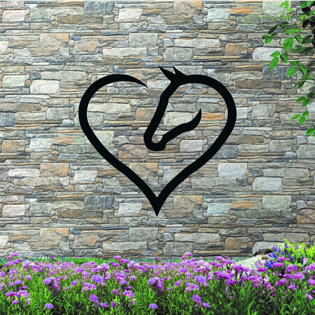 Horse Heart Wall Art, Acrylic Sign, Metal Horse Sign, Heart Sign Etsy