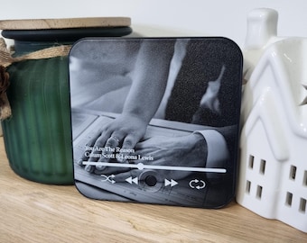 Personalized Photo Music Fridge Magnet: Custom Song Gift