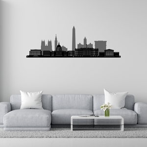Washington Skyline, Metal Wall Art, 2D, Home decor