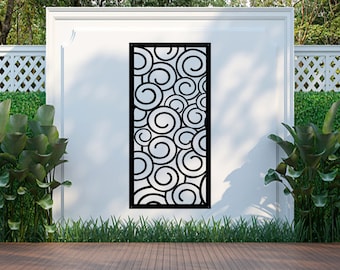 Pannello decorativo da parete in metallo Twirl: moderna decorazione da giardino