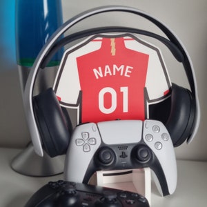 Personalised Controller Headset Stand, football Jersey 25-26 Gaming Station, PlayStation, Xbox, Switch,PC