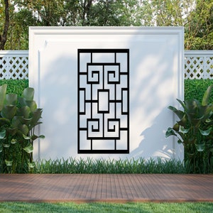 Olivaser Paravent, Metall Wandkunst, Garten Paravent, Garten Dekor
