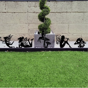 Steel Garden Fairy Stakes: Weather-Resistant Outdoor Decor