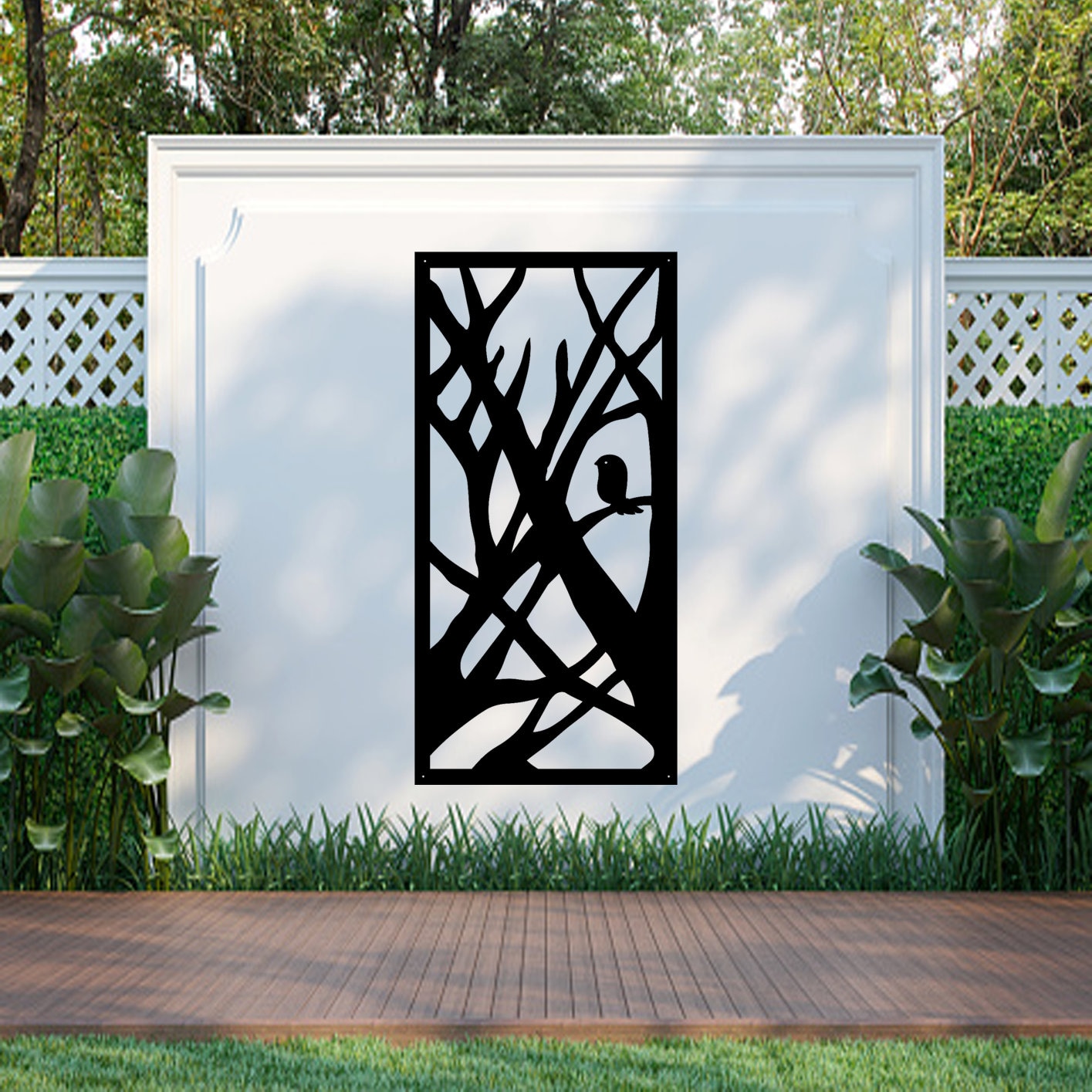Árbol de bambú artificial para patio al aire libre, valla de privacidad de  plantas artificiales, divisor de habitación/pared de vegetación, decoración