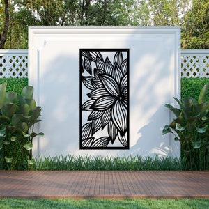 Fox Mint Screen Metallwandkunst, Gartenschirme, Gartendekor