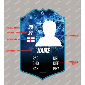 Personalised Football Player Cards, Custom Acrylic Collectibles, Unique