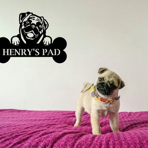Custom Dog Name Sign: Metal Pet Lover Gift