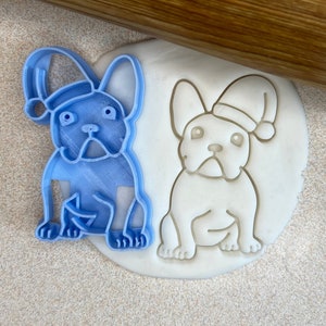 Tagliabiscotti Bulldog francese di Natale di Treats&Prints