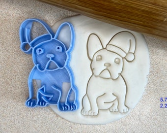 Christmas French Bulldog cookie cutter by Treats&Prints