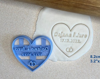 Custom Wedding cookie cutter by Treats&Prints