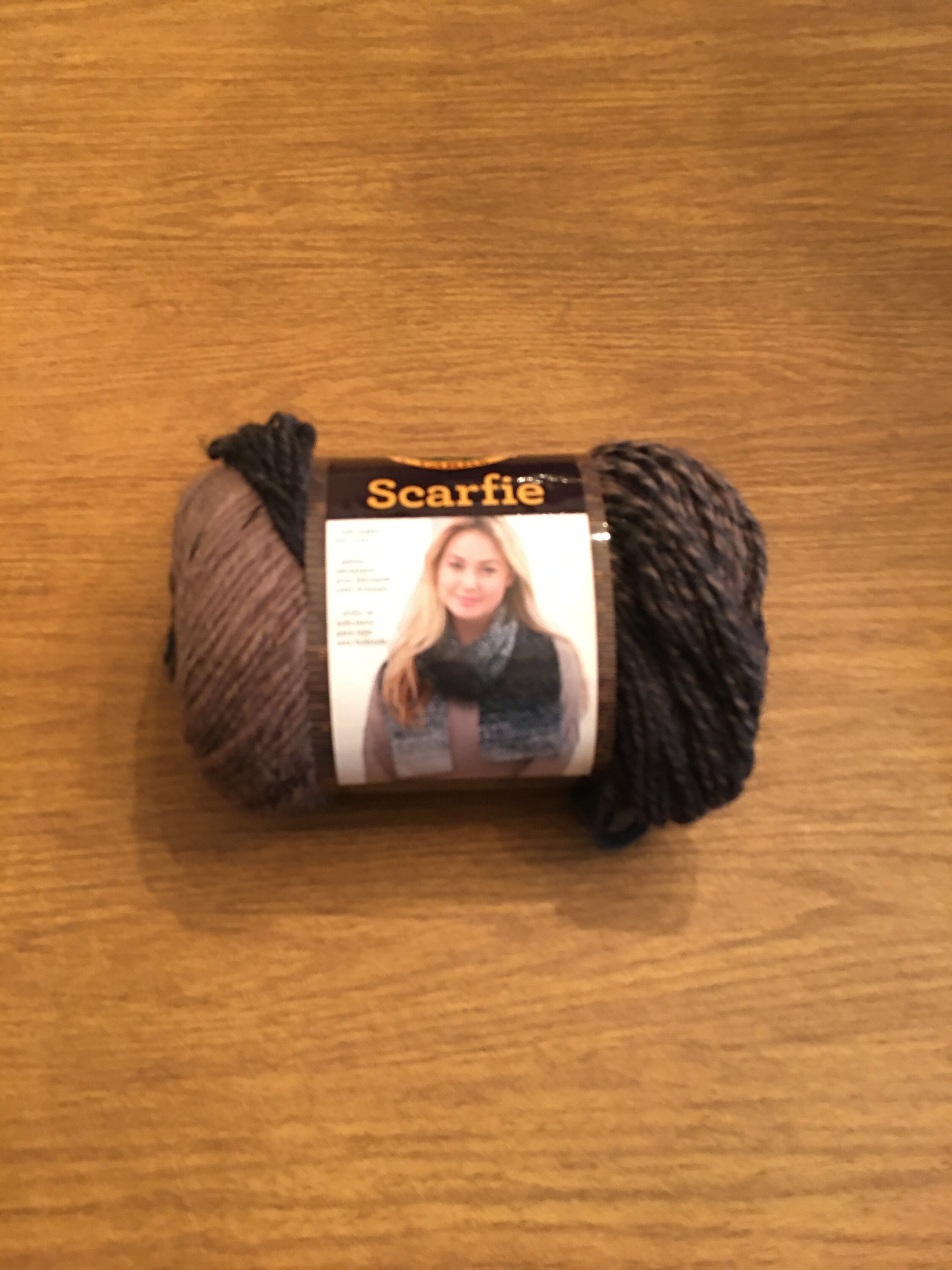 (3 Pack) Lion Brand Yarn Scarfie Bulky Yarn, Charcoal/Aqua