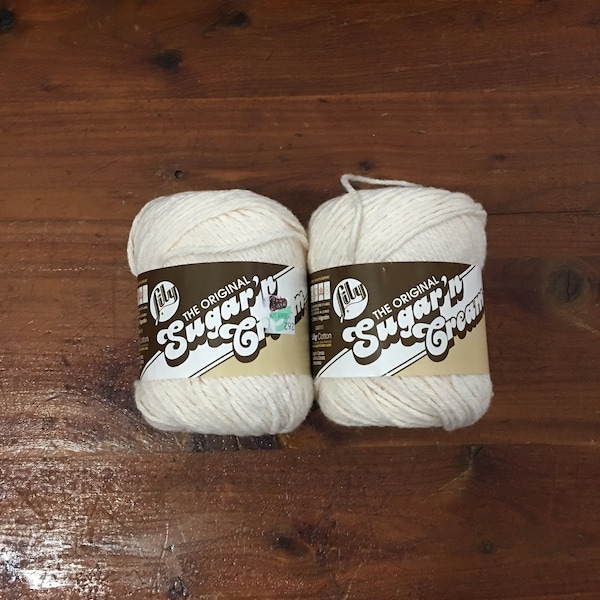 2 Skeins Lily Sugar'n Cream - 100% Cotton - Color: Soft Ecru