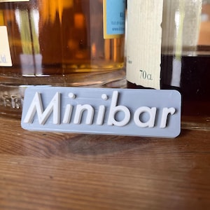 Minibar Schild für kreative Geschenkverpackung | Geschenkkorb | Partygeschenk