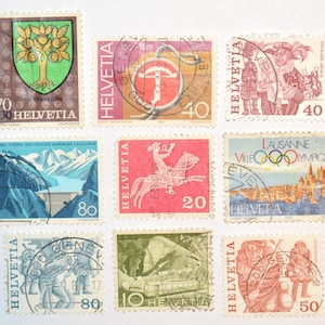 Switzerland Lot Of 9 Old Stamps - Used