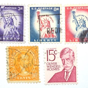 United States Lot Of 5 Old Stamps - Used