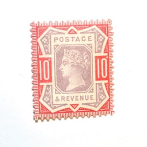 イギリス、ヴィクトリア女王、緑と茶色、1887年。10d ジュビリー 10 ペンス ファイン ミント スタンプ