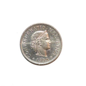Schweiz, 10 Rappen Libertas; Kupfer-Nickel 1990. Münze