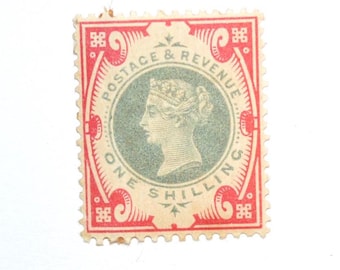 1887年、ヴィクトリア女王即位記念半ペニー朱色切手（英国製
