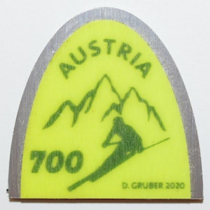 Austria 2020.  Skiing Tip Metal Stamp