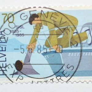Switzerland, Helvetia Centenary of Lake Geneva International Life-Saving Society 1985. Used Stamp