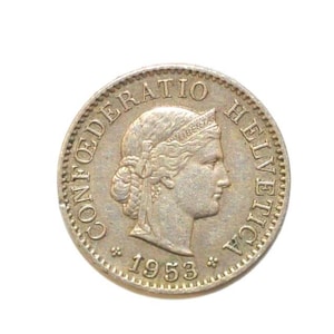 Schweiz, 5 Rappen, 1953., Münze