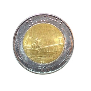 Italia 500 Lire 1988. Moneta di errore