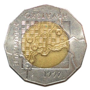 Croatia 25 Kuna 1997. Coin - - Croatian Danube Region