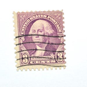 Purple 3 cent george washington stamp - Etsy 日本