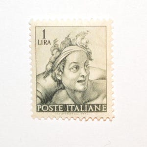 Italy, FRANCOBOLLI Italia Repubblica 1961 Michelangiolesca 1 Lira Mint Stamp