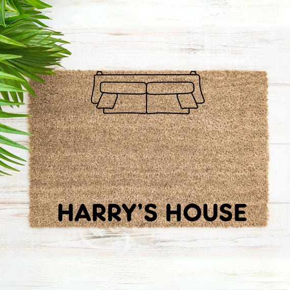 Handgemachte Fußmatte/Doormat | Natürliche Kokosfaser | Harry Styles inspiriert | Harry's House | Angelehnt an das Album Cover | Harries