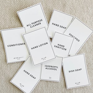 Minimalist Labels | Custom Labels | Home Organization | Hand Soap Label | Dish Soap Label | Bathroom Label | Labels