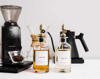 Coffee Syrup Dispenser Bottle, Oil Dispenser Glass, Vinegar Bottle, Glass Dispenser Bottle, Coffee Gifts for Her, Mouthwash Dispenser