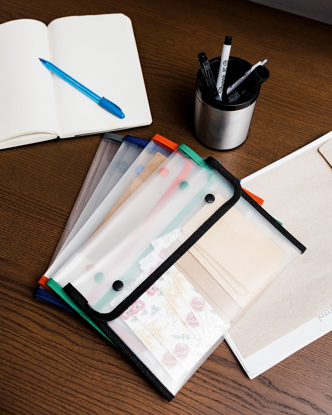 Set of 5 Clear Folder Organizer, Document Holder, Sticker Organizer ...