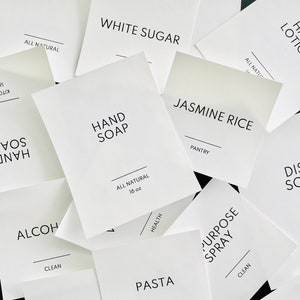 Minimalist Labels | Custom Labels | Home Organization | Hand Soap Label | Dish Soap Label | Bathroom Label | Labels