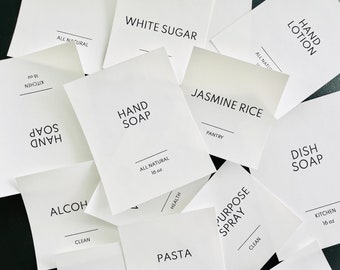 Minimalist Labels | Custom Labels | Home Organization | Hand Soap Label | Dish Soap Label | Bathroom Label | Labels