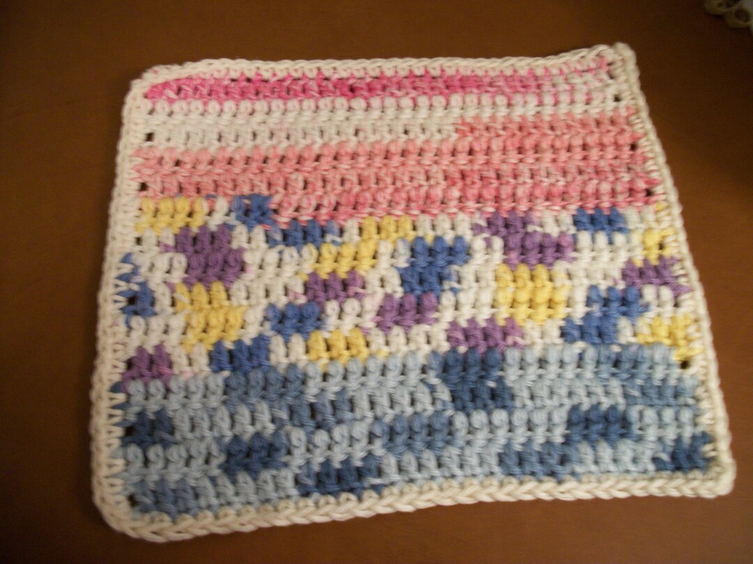 Homemade Crochet Dish Cloth/wash Cloths Pick Color - Etsy